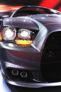 比赛 开车 汽车 金属的 头灯 权力 缓冲器 反射 商业