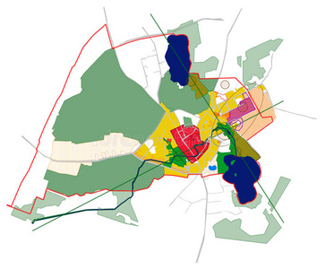 概念方案总体规划城市地图