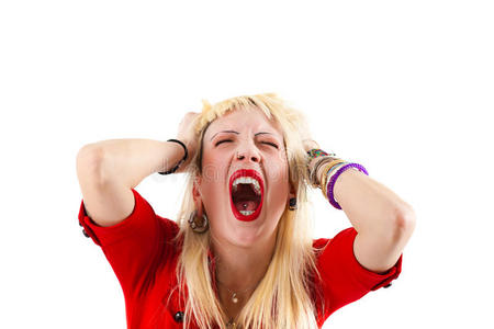 女孩绝望的疯子图片