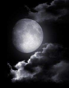 夜色中的月亮