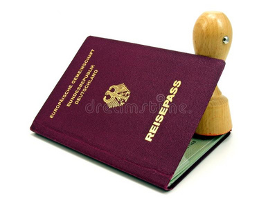 德国护照和印章隔离
