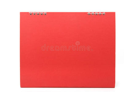 红色空白桌面日历