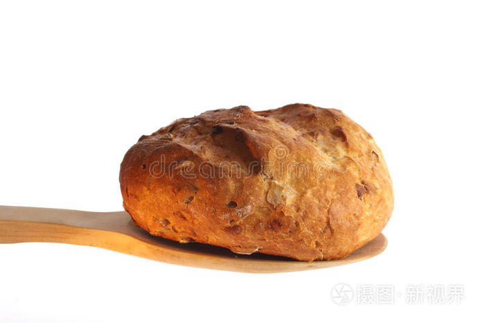 木勺上的面包