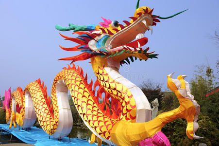 中国传统彩龙灯照片