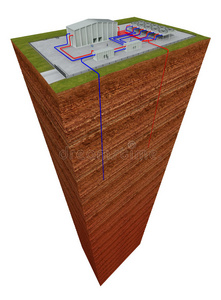 穿越地球的地热系统图片