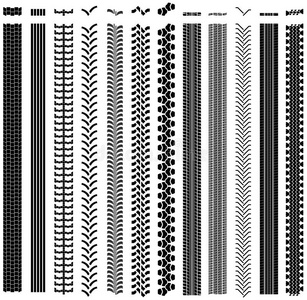 轮胎轨道形状集