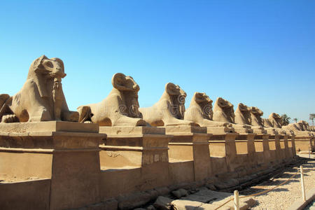 卡纳克神庙的埃及狮身人面像