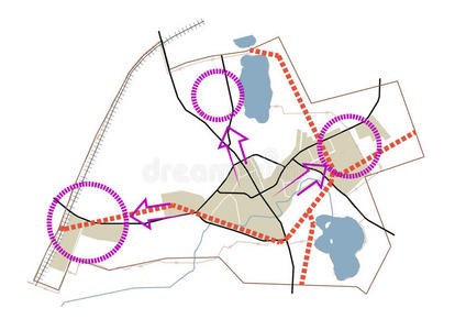概念方案城市地图照片