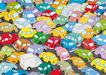 汽车交通堵塞照片