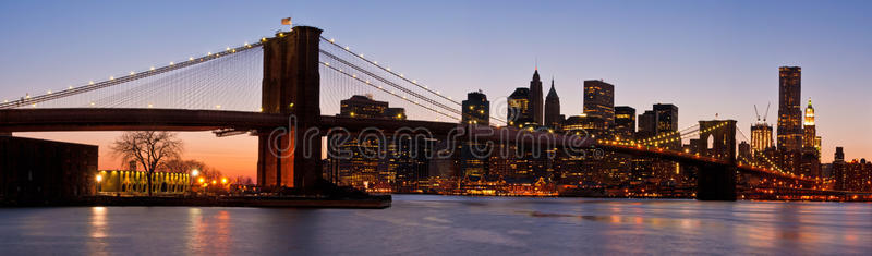 曼哈顿下城和布鲁克林大桥全景图