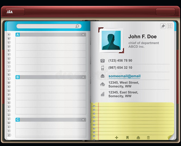 矢量通讯簿模板