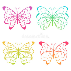 五颜六色的蝴蝶。