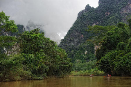 河流丛林图片