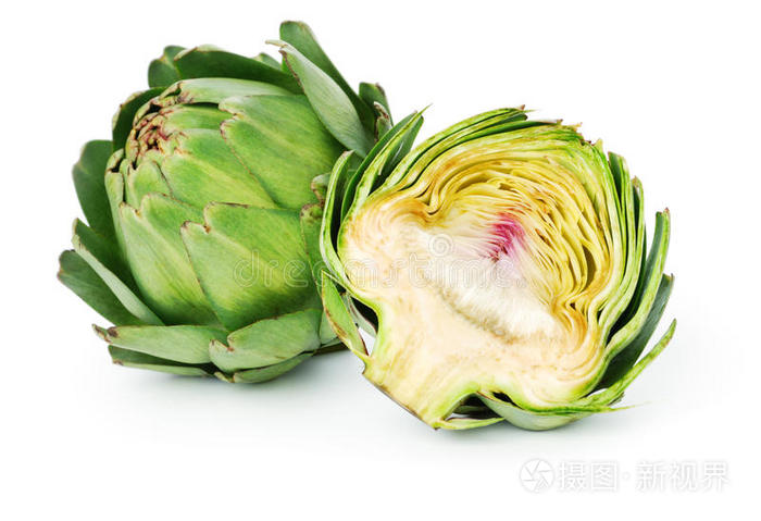 全有机澳大利亚南瓜关闭新鲜洋蓟甘蓝小罗勒植物特写绿茶心形顶视图以