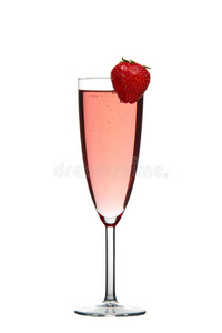 草莓隔离红香槟饮料