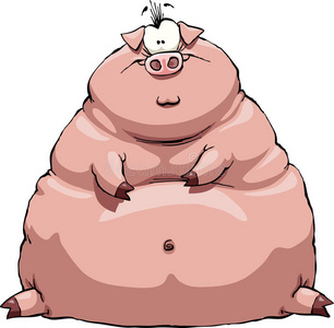 肥猪卡通胖子跑搞笑肥猫坐在厨房里体位缺陷患者平胸健身女在海滩上抱