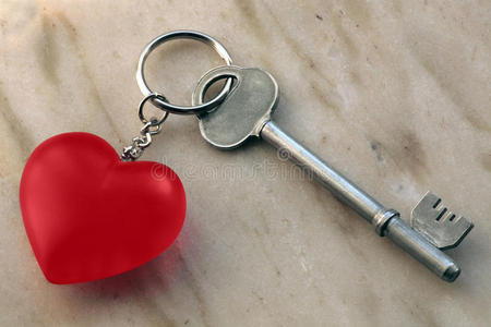 心形钥匙和钥匙链