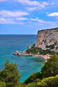 意大利撒丁岛岩石海岸