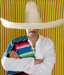 墨西哥人胡子人像衬衫