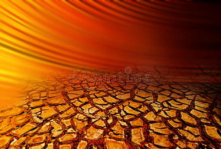 热干面馆灯箱干裂热表面背景热浪照片