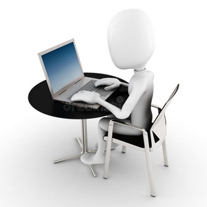 在电脑前工作图片