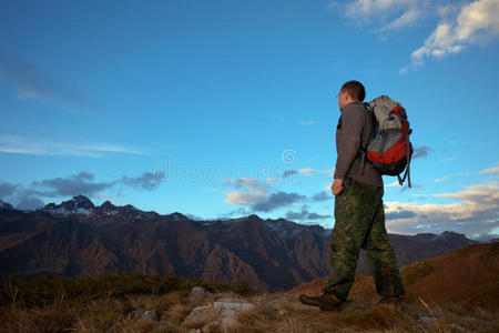 山区旅游者