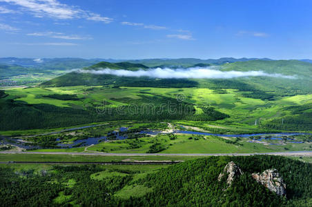 美丽的山景