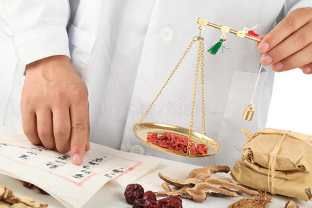 亚洲中医称中草药照片