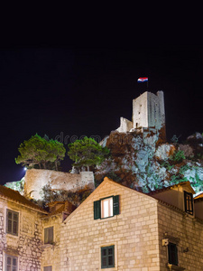 克罗地亚奥米斯的古城堡图片