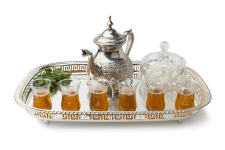 摩洛哥薄荷茶托盘