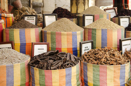 中东市场的香料开罗埃及