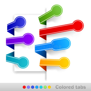 彩色标签。矢量图示