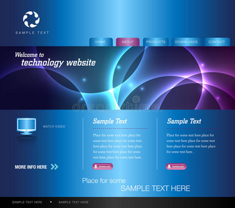 蓝色技术网站图片