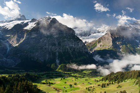 瑞士阿尔卑斯山的schreckhorn