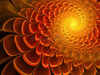 深紫罗兰色分形花图片