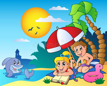 海洋 活动 海岸 充气的 儿童 海豚 艺术 娱乐 男孩 卡通
