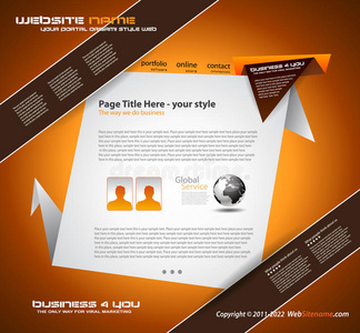 折纸网站优雅的商务设计