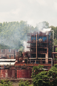 工厂排放图片