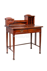 古董写字台，桌子，孤立的
