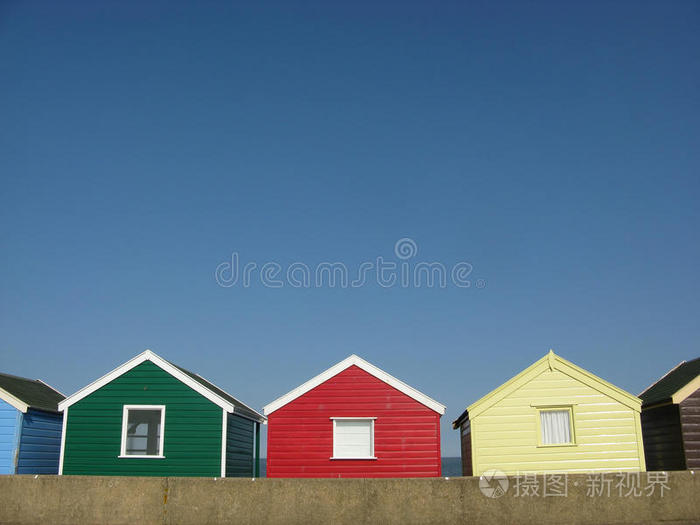 英国明亮的海滩小屋