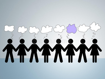 思考不同的开箱即用的个性照片