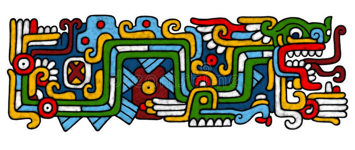 玛雅纹身手稿图片