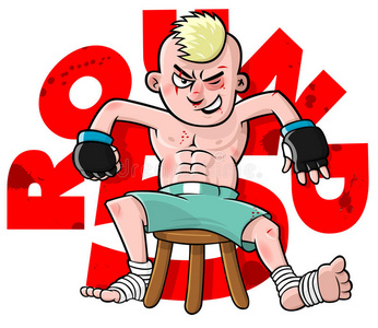 接触地面卡通mma战斗机照片