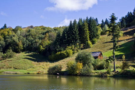 风景 旅游业 阿尔卑斯山 运动 小屋 假期 高的 享受 旅行