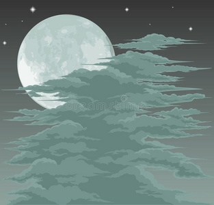 诡异的月光天空背景图片