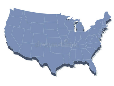 美利坚合众国矢量地图