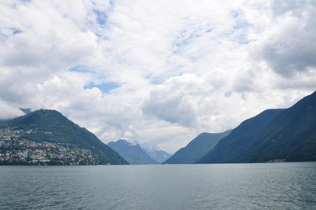 瑞士卢加诺湖湖滨