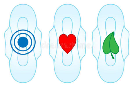 带符号的卫生巾照片