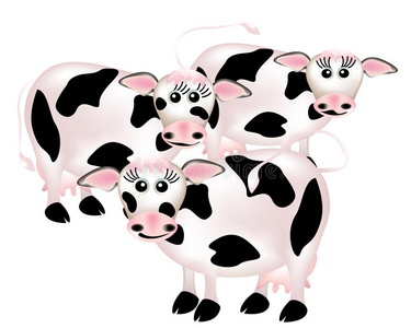 一群牛图片-一群牛素材-一群牛插画-摄图新视界