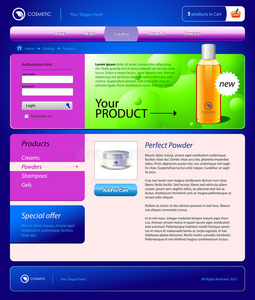 化妆品网店网站模板图片